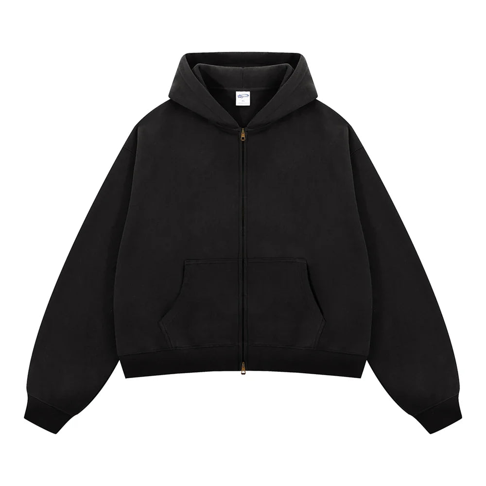 Essential Boxy Zip Hoodie