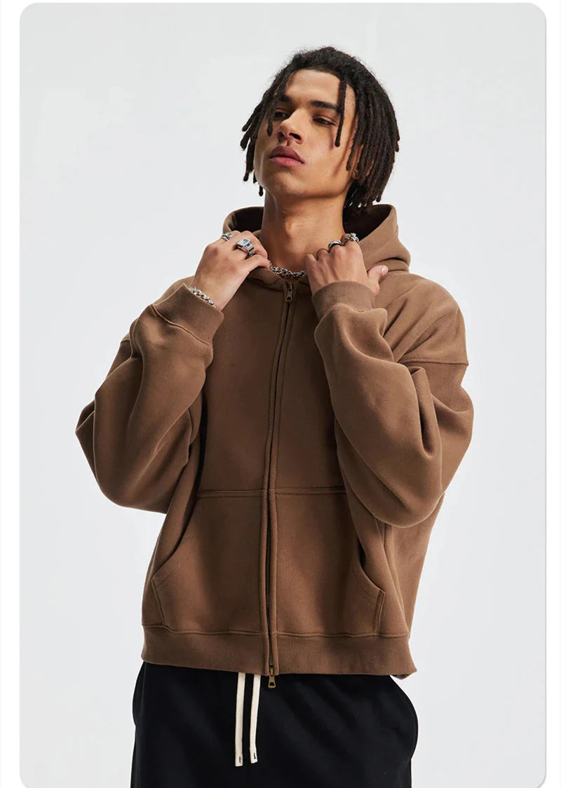 Essential Boxy Zip Hoodie