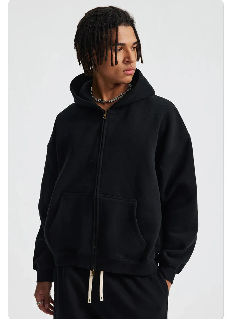Essential Boxy Zip Hoodie