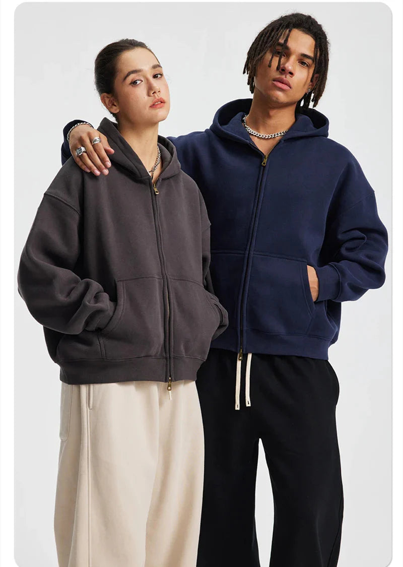 Essential Boxy Zip Hoodie