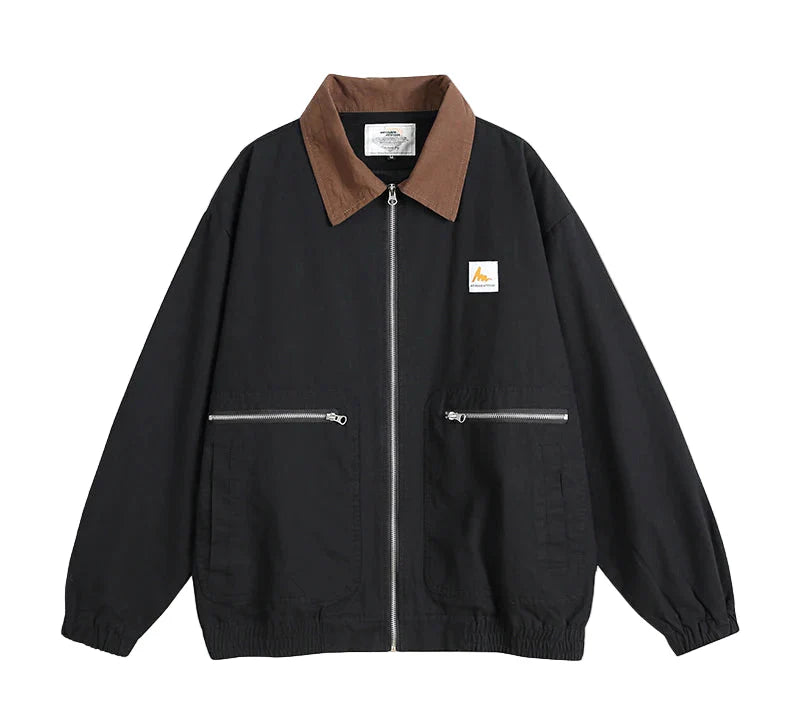 Essential Contrast Collar Workwear Jacket