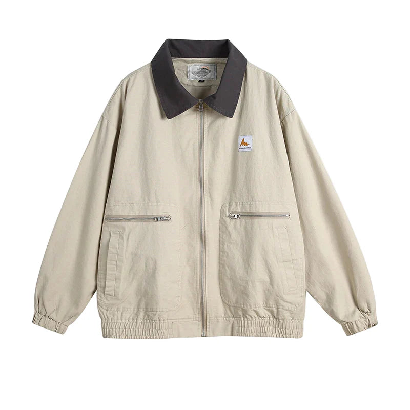 Essential Contrast Collar Workwear Jacket