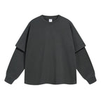 Essential Mock Double Layer Long Sleeve T-Shirt