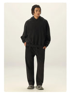 Essential Vintage Wash Button Neck Hoodie
