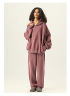 Essential Vintage Wash Button Neck Hoodie