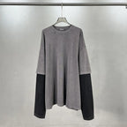 Essential Vintage Wash Double Layer Long Sleeve