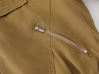 Fleece Lined Funnel Neck Twill Jacket