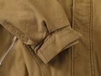 Fleece Lined Funnel Neck Twill Jacket