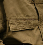 Fleece Lined Funnel Neck Twill Jacket