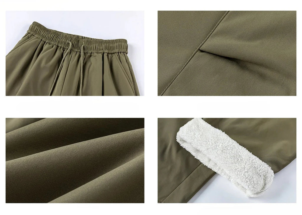 Fleece Lined Wide Leg Pants