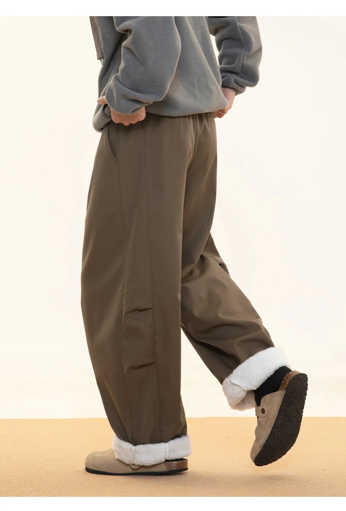Fleece Lined Wide Leg Pants