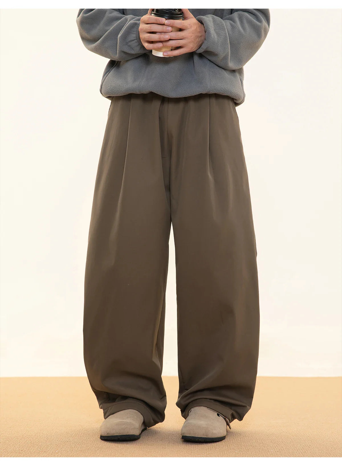 Fleece Lined Wide Leg Pants