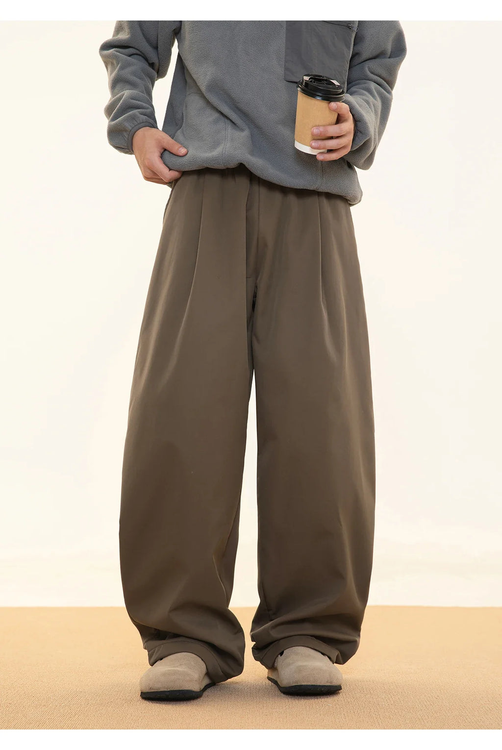 Fleece Lined Wide Leg Pants