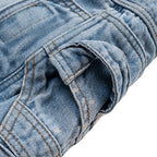 Frayed Layered Denim Jorts