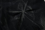 Geometric Crinkle Wide-Leg Jeans