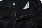 Geometric Crinkle Wide-Leg Jeans