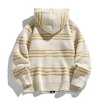 Glitch Stripe Zip-up Hooded Sweater