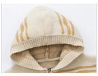 Glitch Stripe Zip-up Hooded Sweater