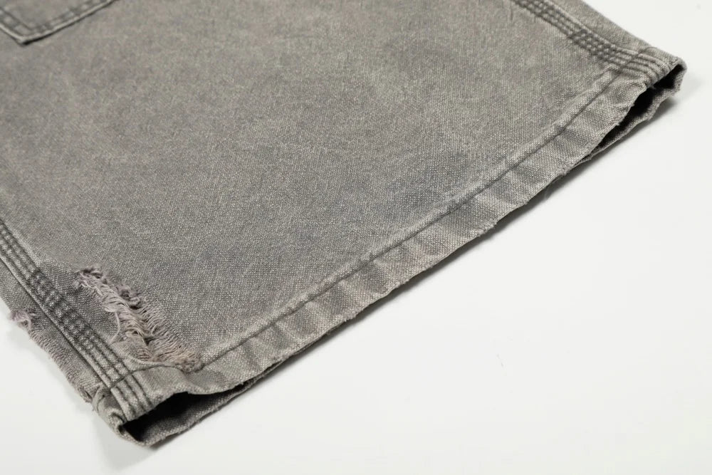Grey Washed Baggy Carpenter Jeans