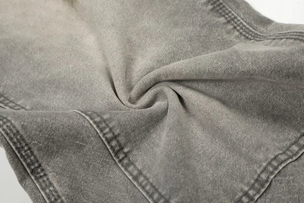 Grey Washed Baggy Carpenter Jeans