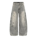 Grey Washed Baggy Carpenter Jeans