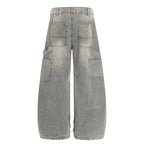 Grey Washed Baggy Carpenter Jeans