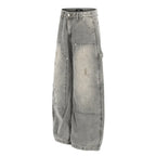 Grey Washed Baggy Carpenter Jeans