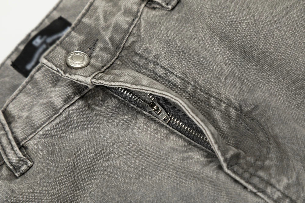 Grey Washed Baggy Carpenter Jeans