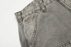 Grey Washed Baggy Carpenter Jeans