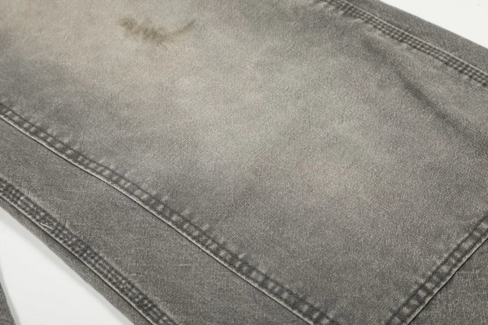 Grey Washed Baggy Carpenter Jeans