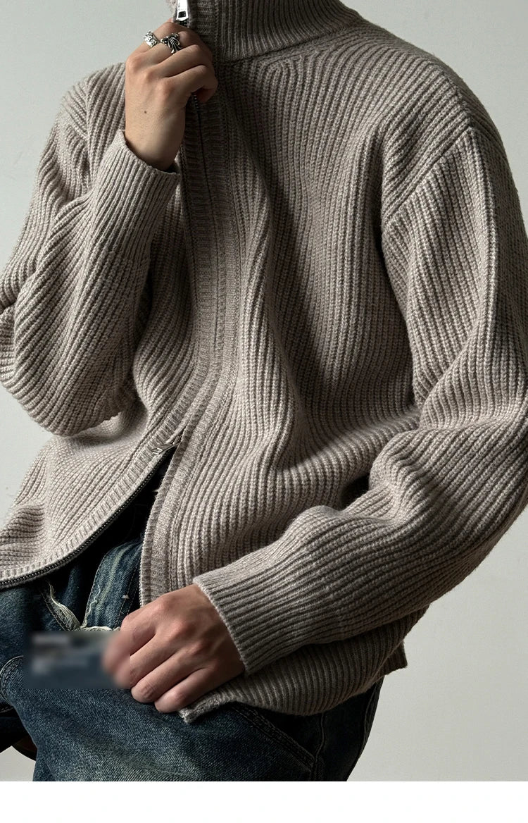Heavy Ribbed Knit Jacket