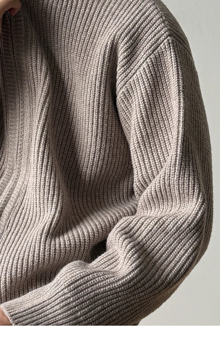 Heavy Ribbed Knit Jacket