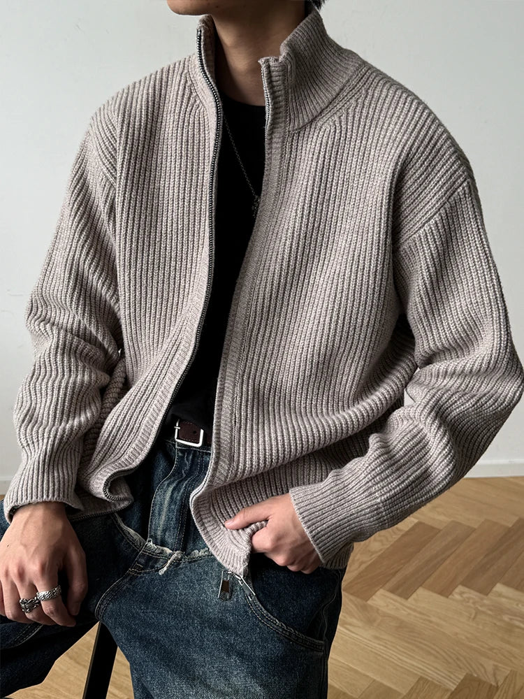 Heavy Ribbed Knit Jacket