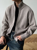 Heavy Ribbed Knit Jacket