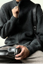 Heavy Ribbed Knit Jacket