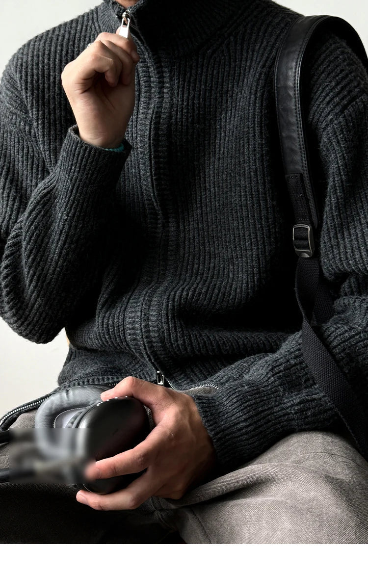 Heavy Ribbed Knit Jacket