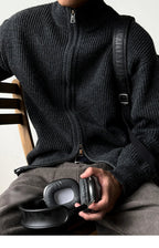 Heavy Ribbed Knit Jacket