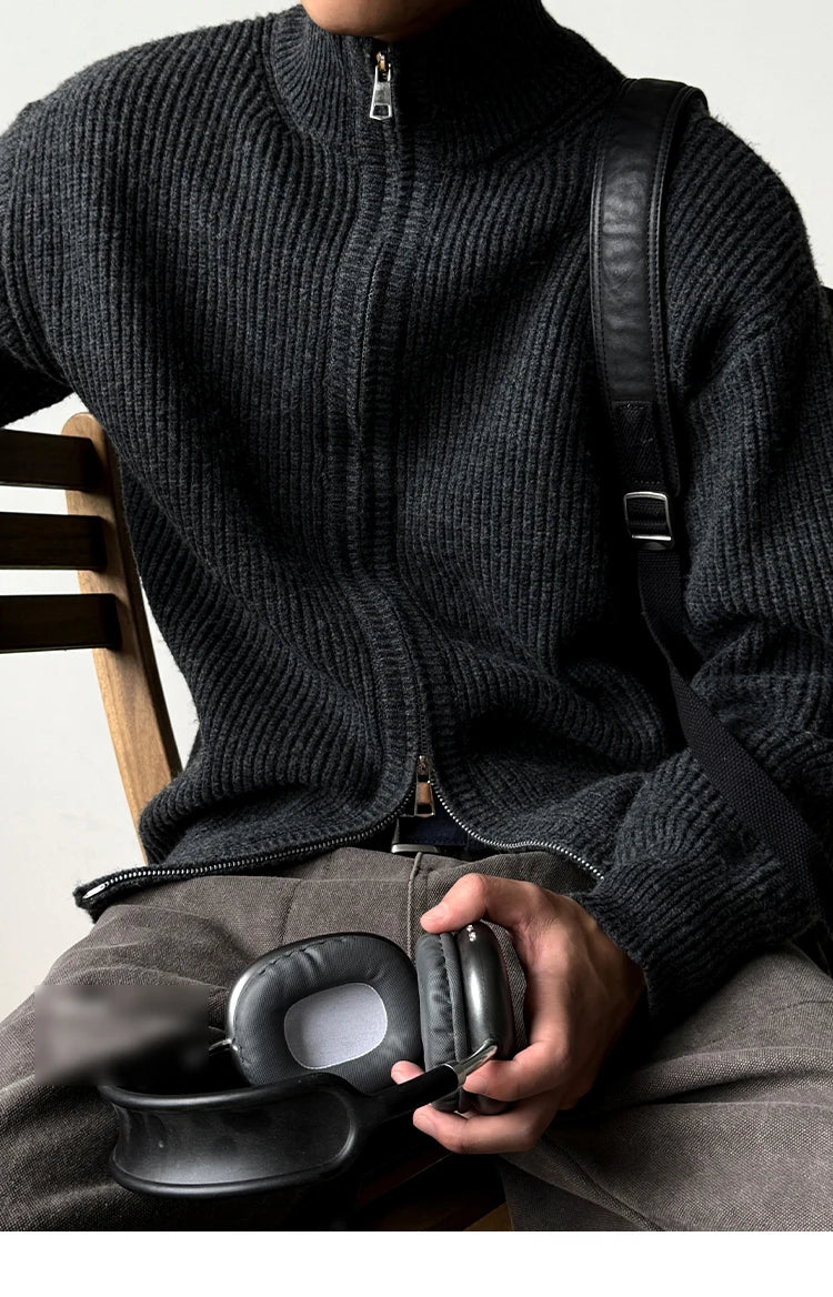 Heavy Ribbed Knit Jacket