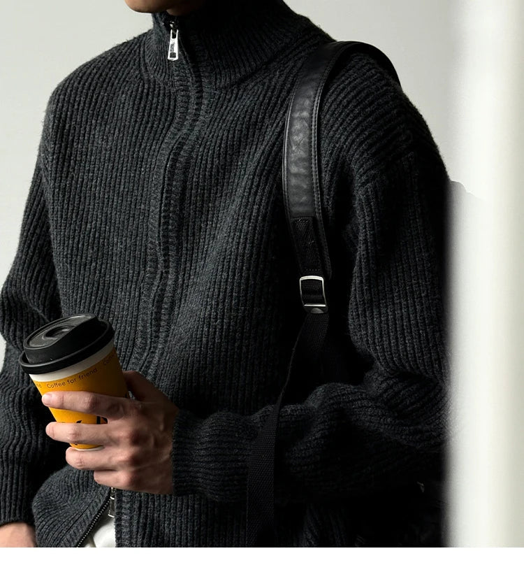 Heavy Ribbed Knit Jacket