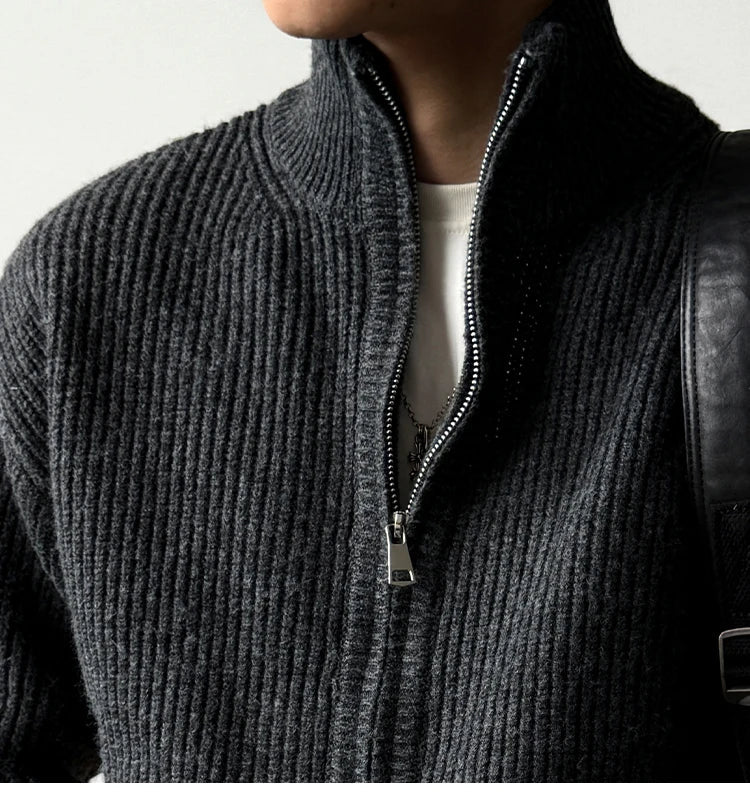 Heavy Ribbed Knit Jacket