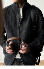 Heavy Ribbed Knit Jacket