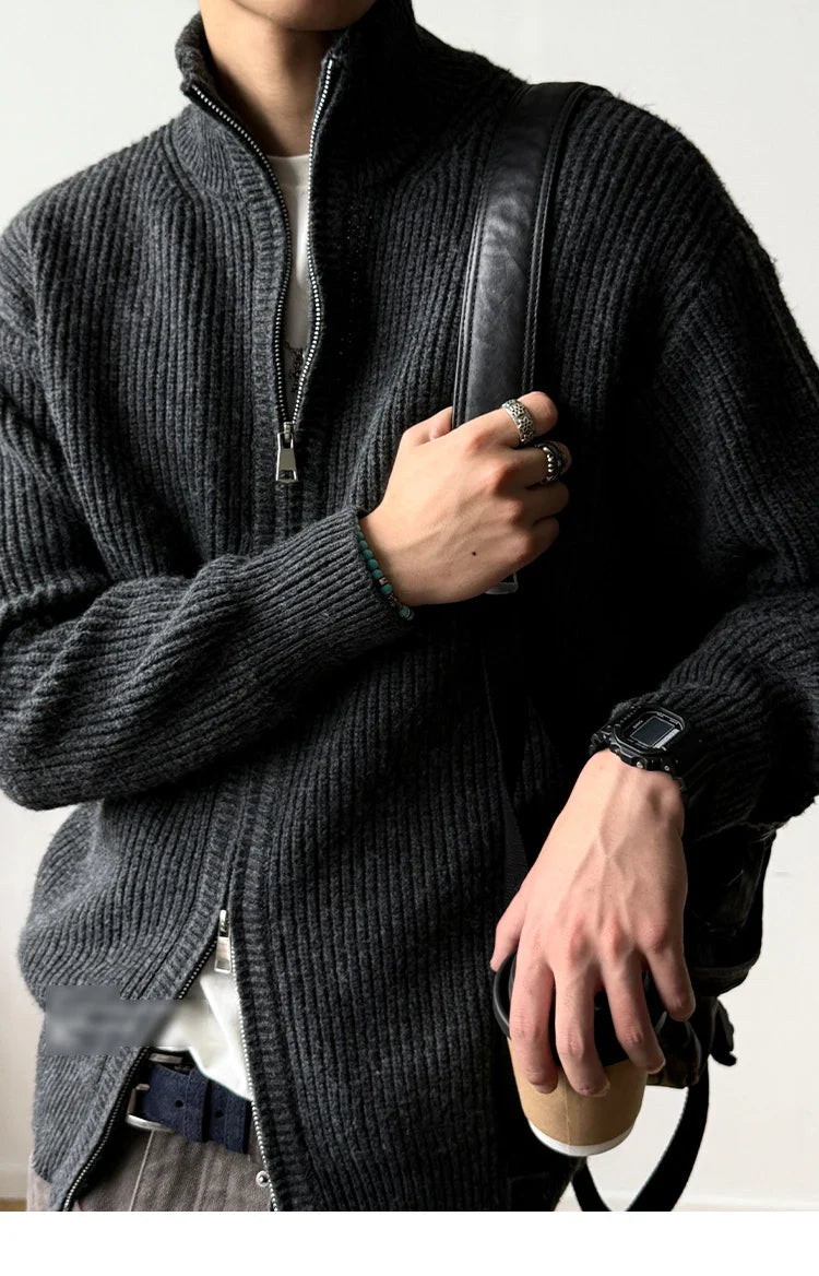 Heavy Ribbed Knit Jacket