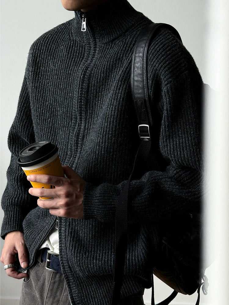Heavy Ribbed Knit Jacket