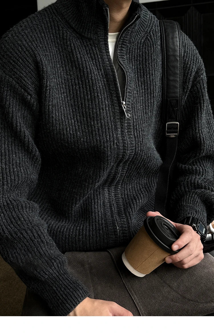 Heavy Ribbed Knit Jacket