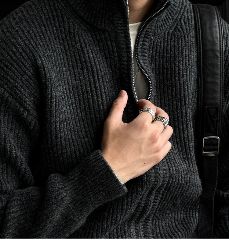 Heavy Ribbed Knit Jacket