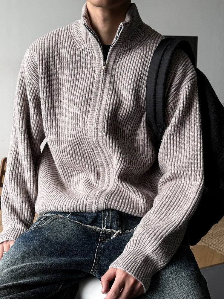 Heavy Ribbed Knit Jacket