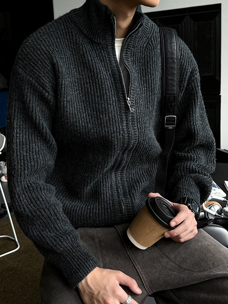Heavy Ribbed Knit Jacket
