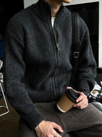 Heavy Ribbed Knit Jacket