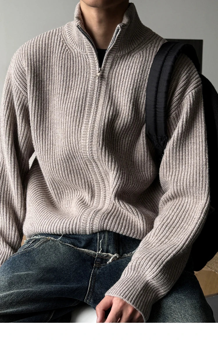 Heavy Ribbed Knit Jacket