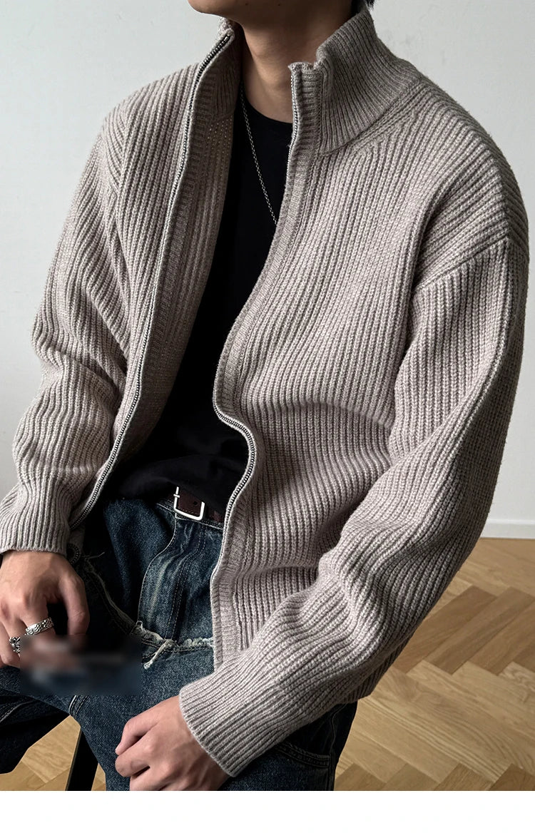 Heavy Ribbed Knit Jacket